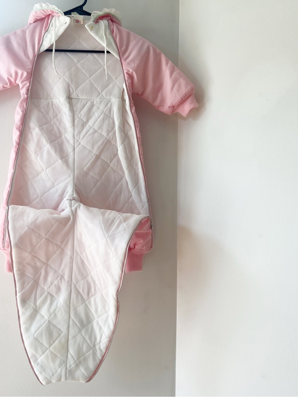 Vintage Sesame Street Big Bird Pink Snowsuit | Size 2 | Union USA Made - Picture 5 of 13